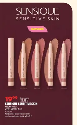 Kredka do ust Velvet Smooth Sensique Sensitive Skin promocja w Drogerie Natura