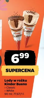 Lody w rożku Kinder Bueno Classic promocja w Netto