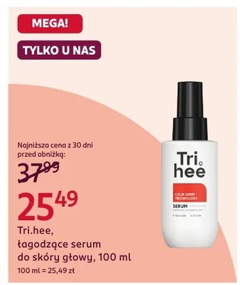Łagodzące serum do skóry głowy Tri.hee promocja w Rossmann