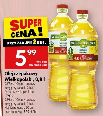 Olej rzepakowy Wielkopolski promocja w Twój Market