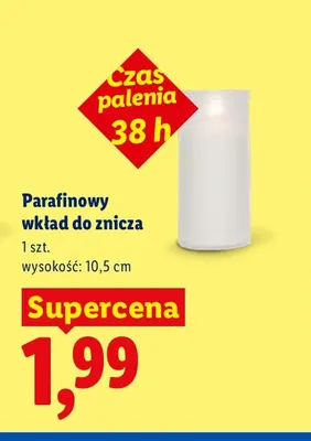 Parafinowy wkład do znicza promocja w Lidl