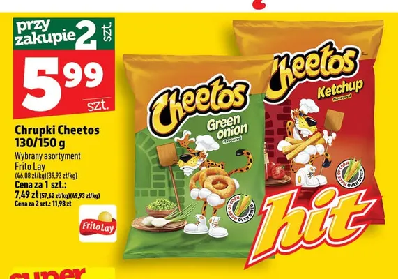 Chrupki Cheetos Ketchup promocja w TOPAZ