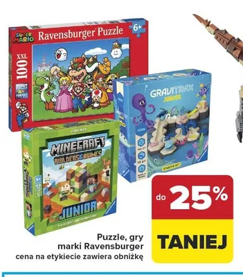 Puzzle, gry marki Ravensburger promocja w Carrefour