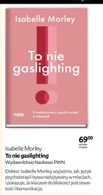 Książka To nie gaslighting Isabelle Morley promocja w Empik