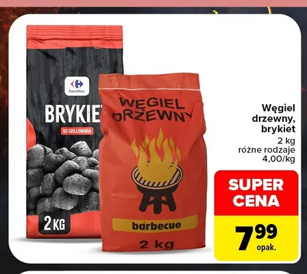 Brykiet do grillowania Carrefour promocja w Carrefour Market