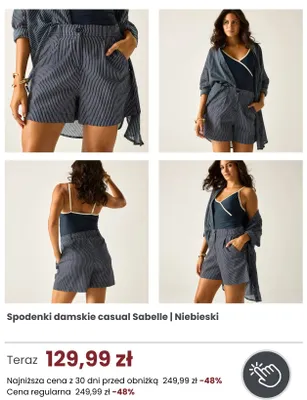 Spodenki damskie casual Regatta Great Outdoors Sabelle niebieskie promocja w Regatta