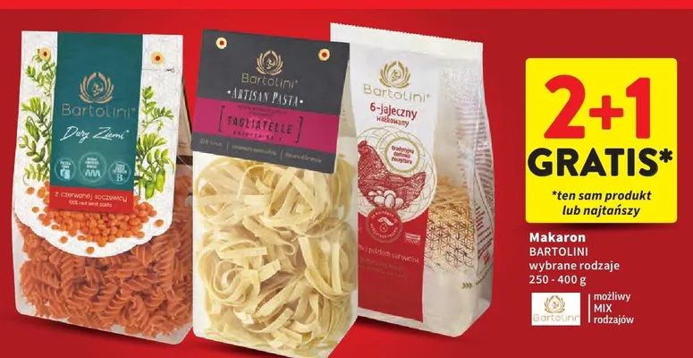 Makaron wybrane rodzaje promocja w Intermarche