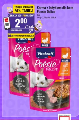 Karma z indykiem dla kota Poésie Délice Vitakraft promocja w POLOmarket