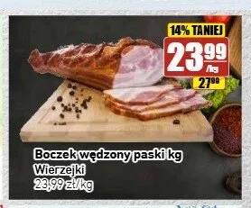 Boczek wędzony paski Wierzejki promocja w API Market
