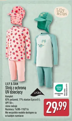 Strój z ochroną UV dziecięcy LILY & DAN promocja w Aldi