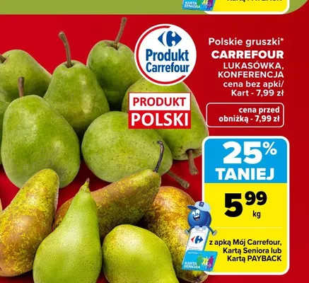 Gruszki Lukasówka Carrefour promocja w Carrefour