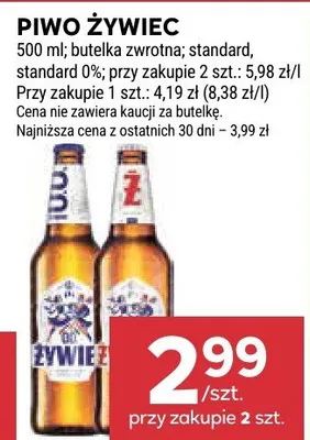 Piwo butelka zwrotna, standard, standard 0% promocja w Stokrotka