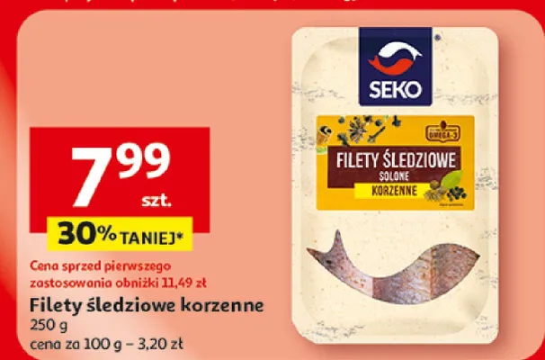 Filety śledziowe korzenne promocja w Auchan