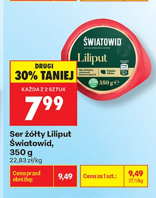Ser żółty Liliput Światowid promocja w Biedronka