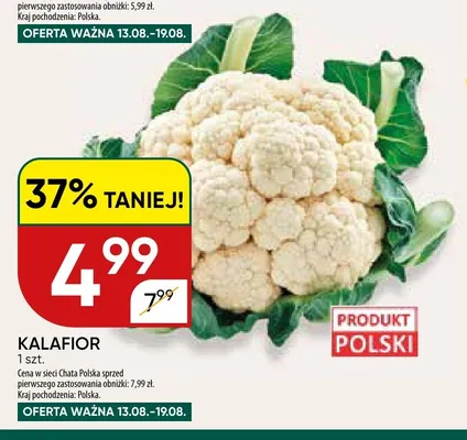 Kalafior polski promocja w Chata Polska