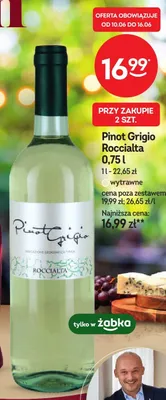 Wino Pinot Grigio Roccialta promocja w Żabka