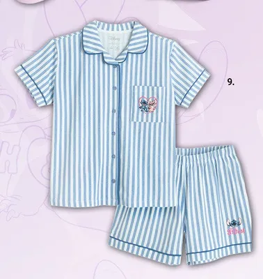 Piżama z koszulą i szortami Stitch promocja w Smyk