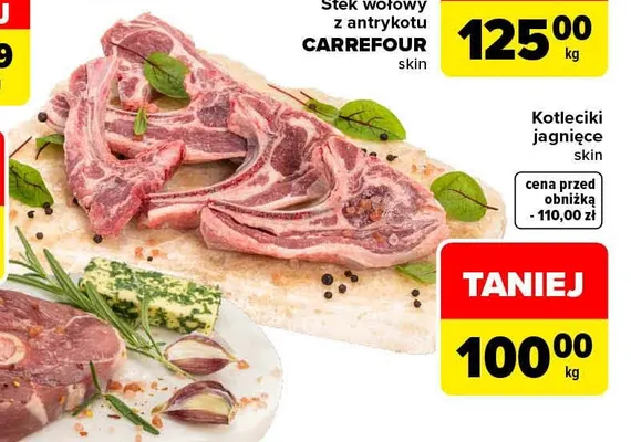 Kotleciki jagnięce skin promocja w Carrefour Market