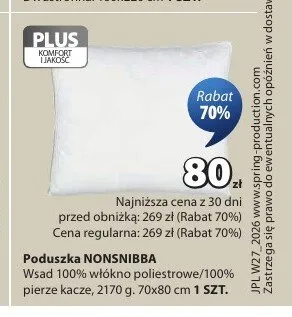 Poduszka NONSNIBBA 70x80 cm promocja w Jysk