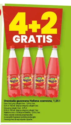 Oranżada gazowana Hellena czerwona 1,25 l promocja w Twój Market