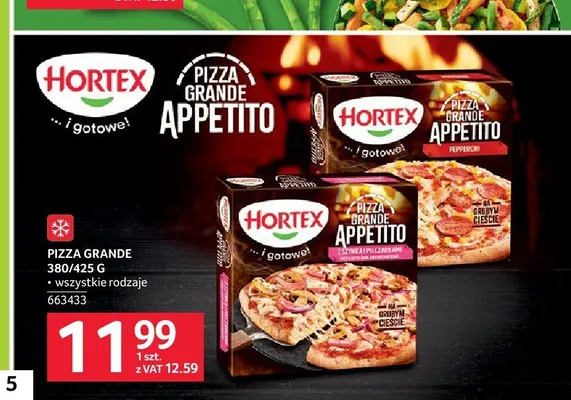 Pizza Grande Appetito z szynką i pieczarkami Hortex promocja w Selgros