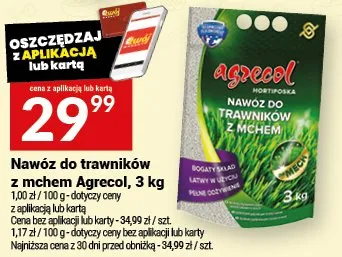 Nawóz do trawników z mchem Agrecol, 3 kg promocja w Twój Market
