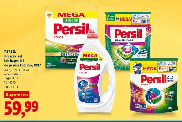 Kapsułki do prania kolorów XXL, różne rodzaje promocja w Lidl