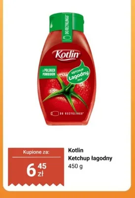 Ketchup łagodny Kotlin promocja w Biedronka