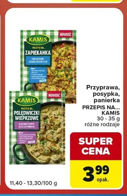 Przyprawa Przepis na... polędwiczki wieprzowe Kamis promocja w Carrefour Market