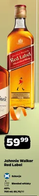 Whisky Johnnie Walker Red Label Blended 40% promocja w Netto