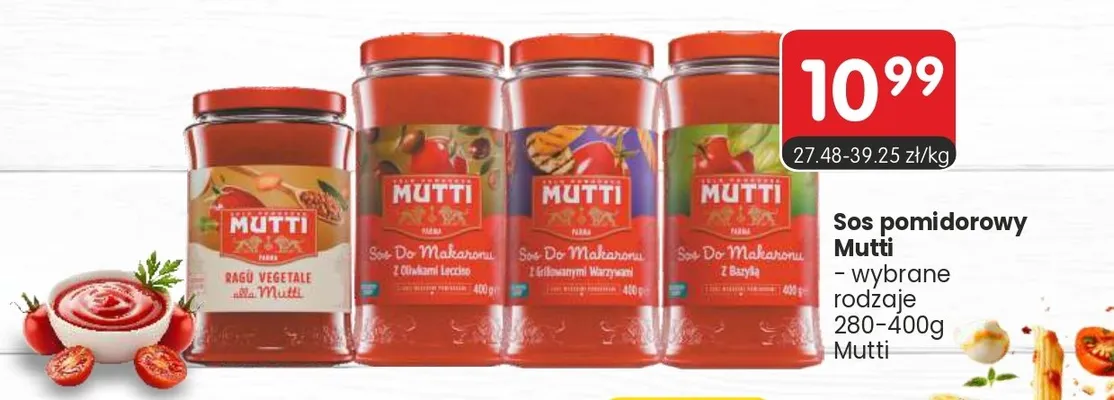 Sos do makaronu z bazylią Mutti promocja w Market Point