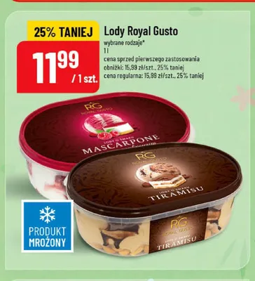 Lody Tiramisu Royal Gusto promocja w POLOmarket