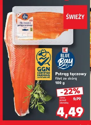 Pstrąg tęczowy filet ze skórą Blue Bay promocja w Kaufland