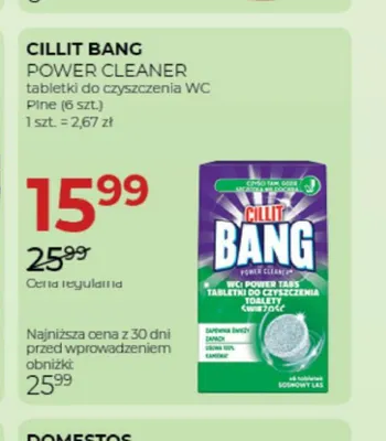 Tabletki do czyszczenia WC Cillit Bang Power Cleaner Pine promocja w Drogerie Jawa