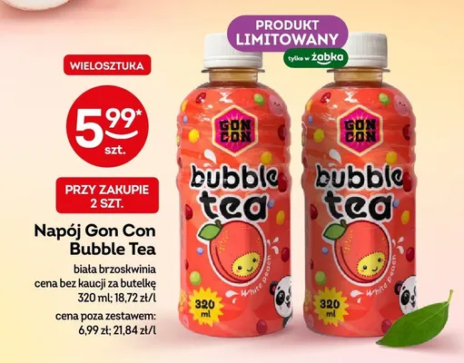 Napój bubble tea biała brzoskwinia promocja w Żabka