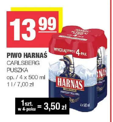 Piwo Harnaś 4-pak promocja w SPAR