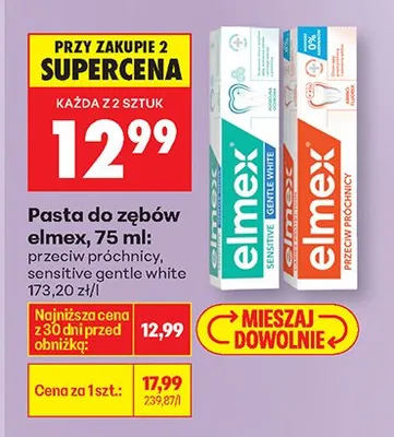 Pasta do zębów sensitive gentle white promocja w Biedronka