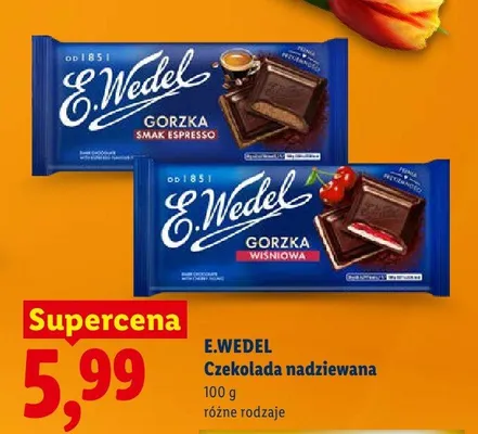 Czekolada nadziewana wiśniowa promocja w Lidl