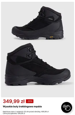 Wysokie buty trekkingowe męskie 4F promocja w 4F