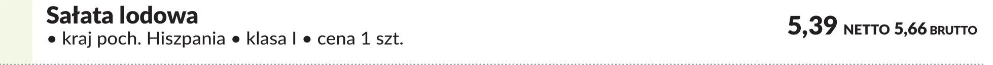 Sałata lodowa promocja w Makro