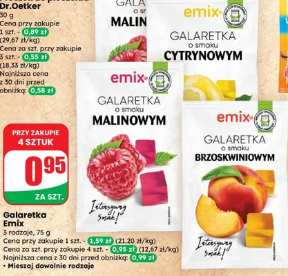 Galaretka o smaku brzoskwiniowym promocja w Dino