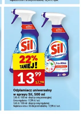 Odplamiacz uniwersalny w sprayu Sil promocja w Twój Market