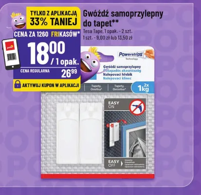Gwóźdź samoprzylepny do tapet promocja w POLOmarket