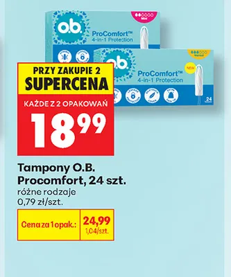 Tampony O.B. Procomfort promocja w Biedronka