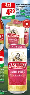 Piwo Kasztelan Jasne Pełne z maliną promocja w Dino