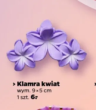Klamra do włosów kwiat promocja w Netto