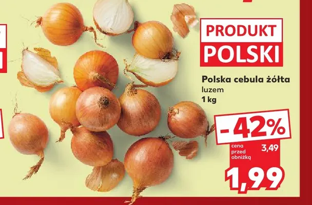 Cebula żółta polska promocja w Kaufland