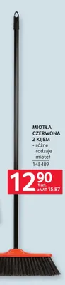 Miotła czerwona z kijem promocja w Selgros