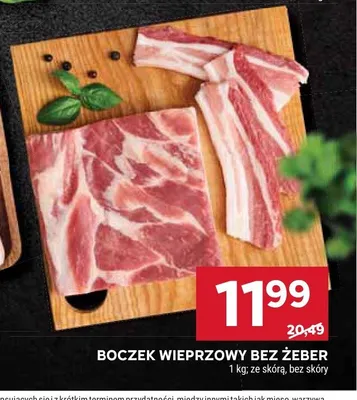 Boczek wieprzowy bez żeber promocja w Stokrotka