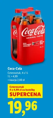 Napój gazowany Original Taste 4x1 l promocja w Lidl